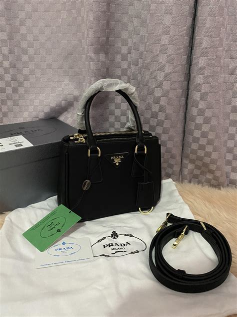 prada galleria saffiano leather micro bag